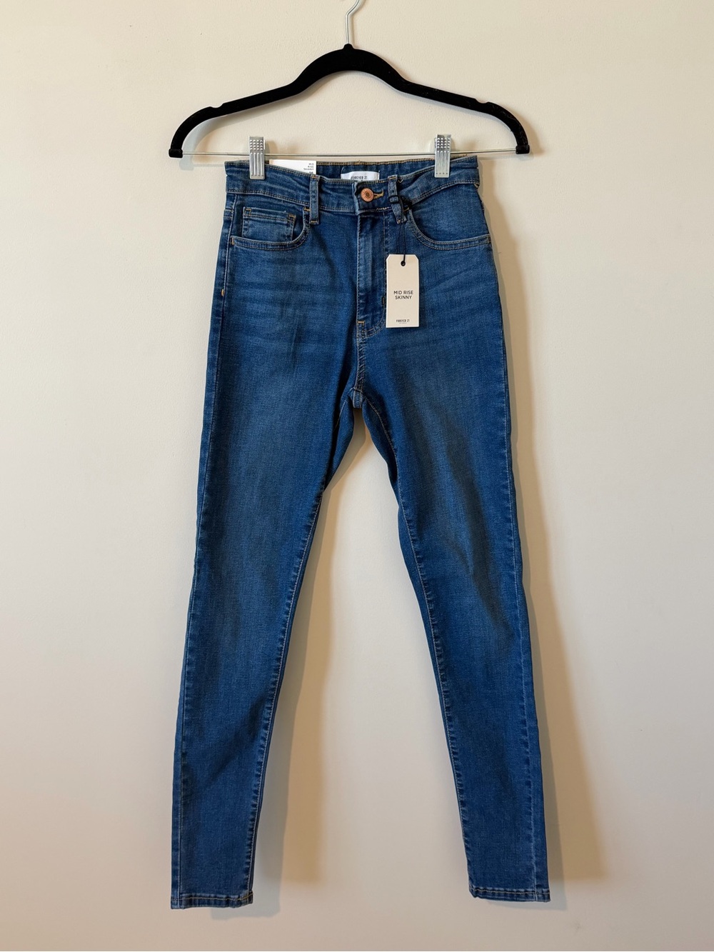 NWT Forever 21 Mid-Rise Skinny Jeans - Picture 1 of 7